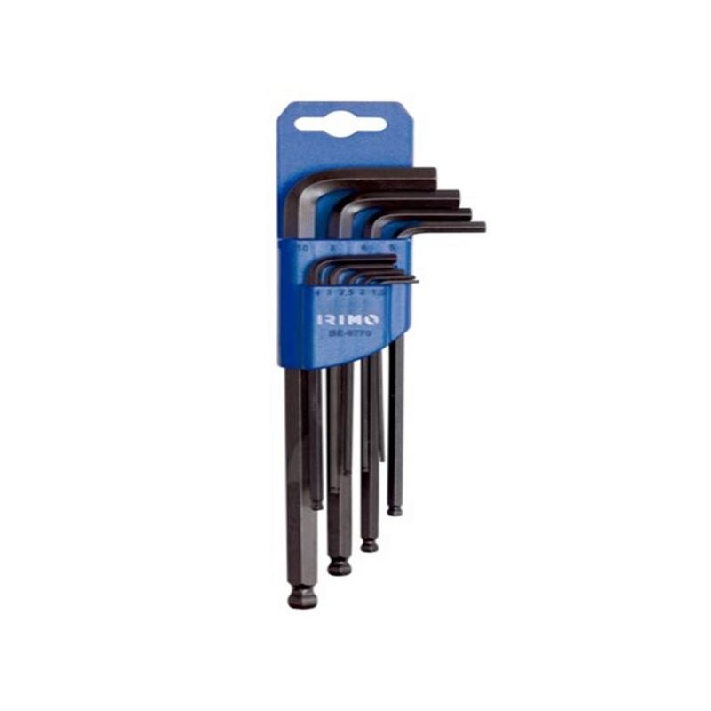 LLAVE ALLEN P/BOLA 1,5-10MM LARGA ACODADA PETACA IRIMO 9 PZ