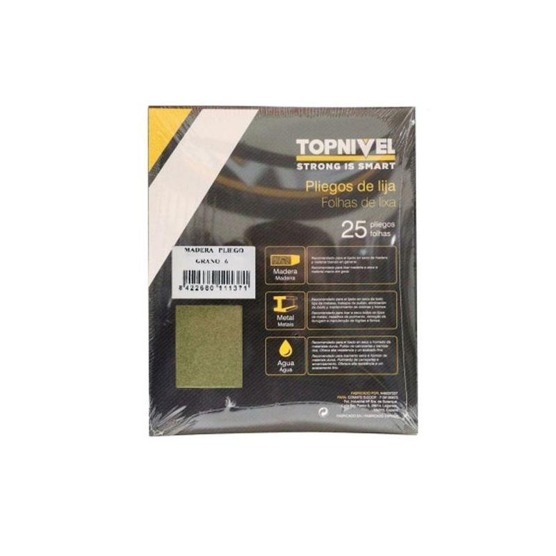 LIJA MAD PAPEL 230 MM X 280 MM SILICATA GRANO 6/100 NIVEL