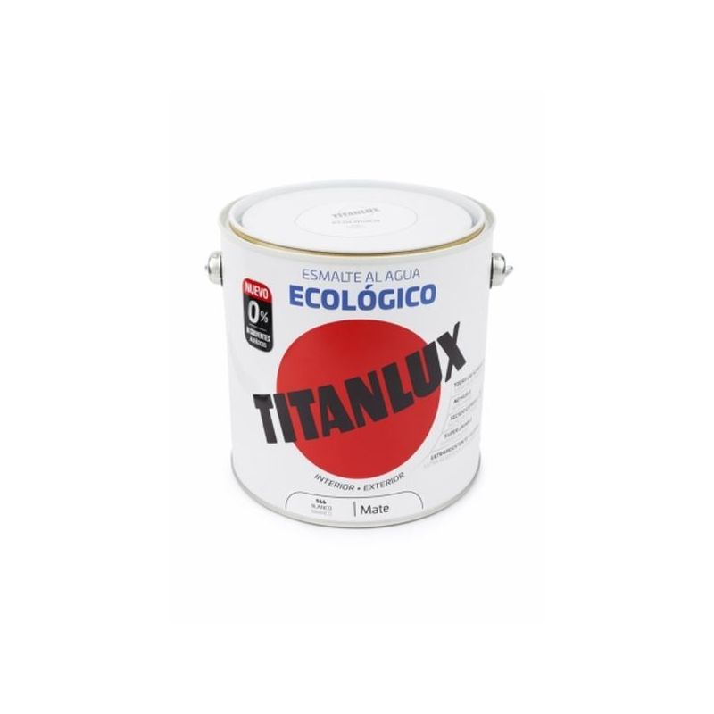 ESMALTE ACRIL MATE 2,5 LT BL AL AGUA ECOLOGICO TITANLUX
