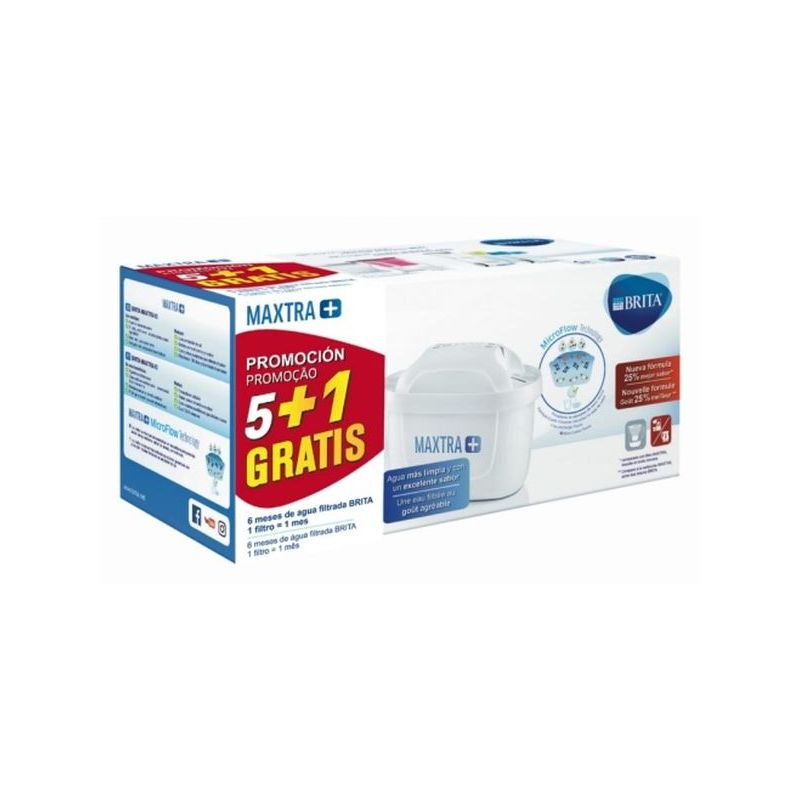CARTUCHO JARRA AGUA MAXTRA+ PACK 5+1 BRITA 6 PZ