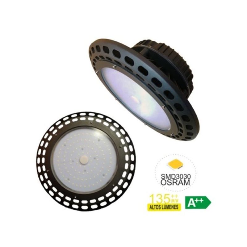 CAMPANA ILUMIN 150W 20.250LM LED RSR ALU 5700K-NEGRO SMD3030