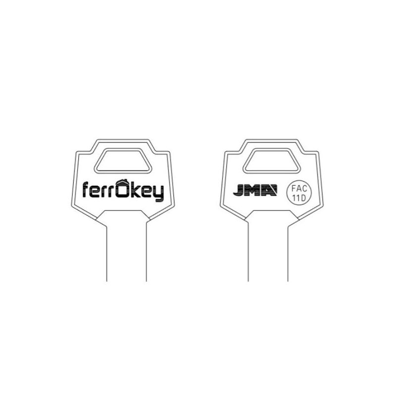 LLAVE CILINDRO EN BRUTO FERROKEY ACERO FAC-11D