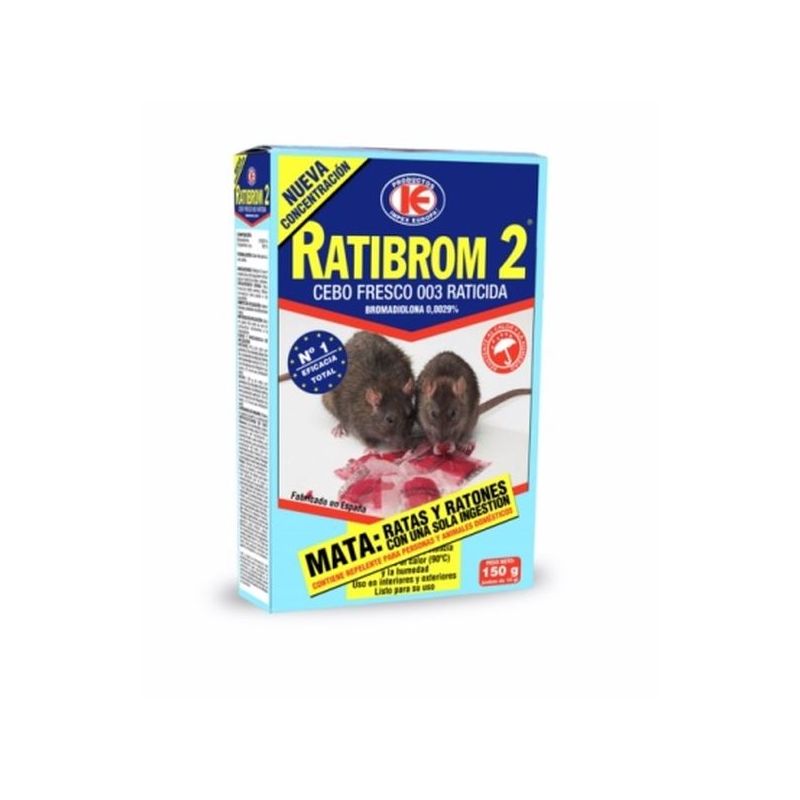 RATICIDA CEBO FRESCO RATIBROM-2 D01.311 150 GR