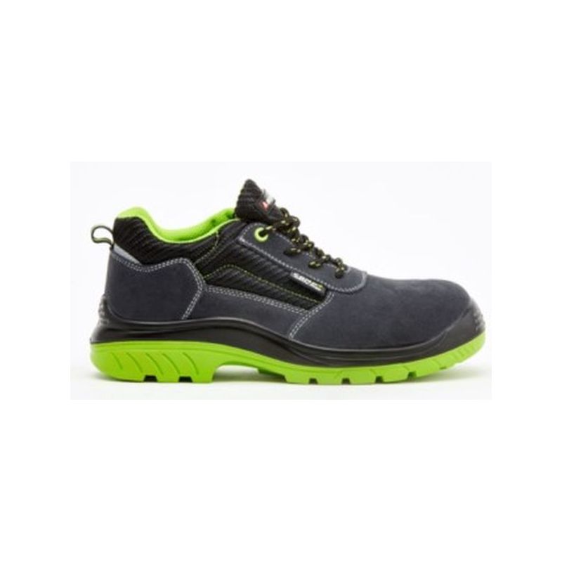 ZAPATO SEG T38 S1P PU/PL NO MET COMP+ SERRAJE NEGRA/VERDE BE