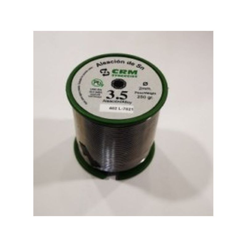 ESTAÑO SOLD PLATA 250GR-2MM 3,5% ALEACION 402 CRM
