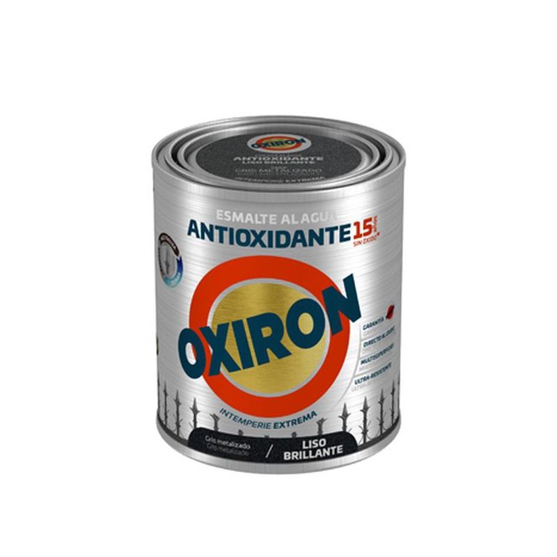 ESMALTE ANTIOXI. BRI. 750 ML GR/MET EXT. LISO TITAN OXIRON A