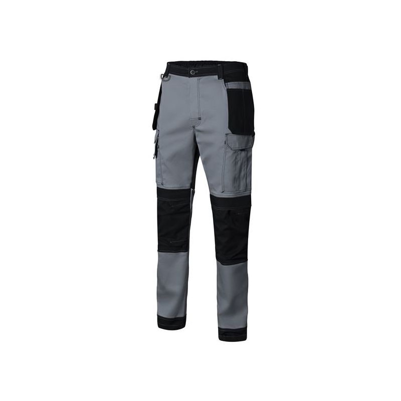 PANTALON TRABAJO L CON REFUERZO 98%ALG 2%ELAST GR/NEG CANVA