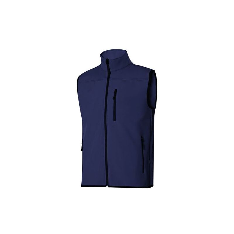 CHALECO TRABAJO L 94%POLI6%ELAS MULTIBOLSILLOS NAVY SOFT SHE