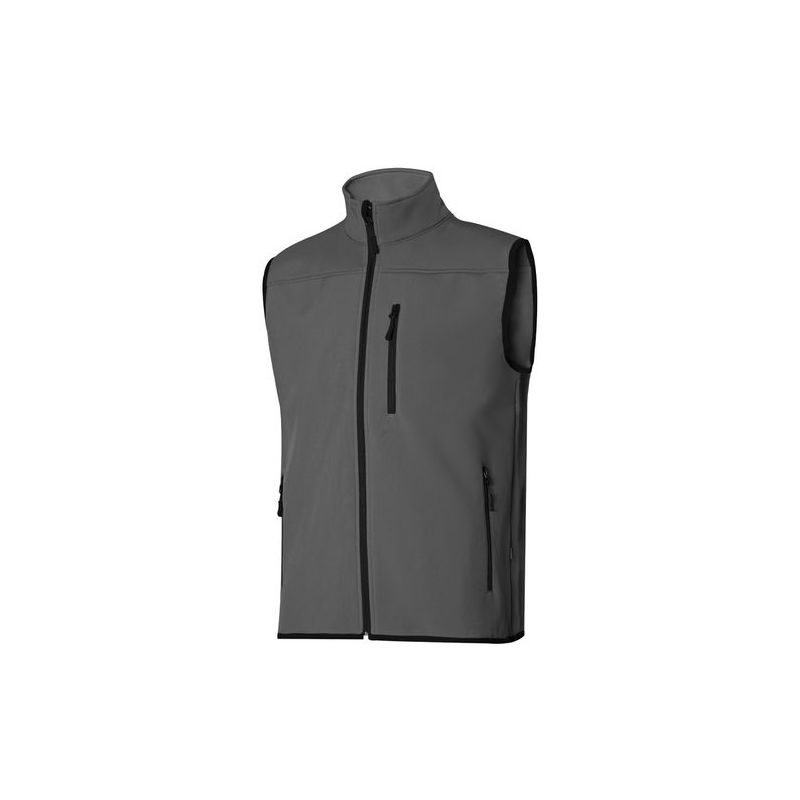 CHALECO TRABAJO XL 94%POLI6%ELAS MULTIBOLSILLOS GR SOFT SHEL