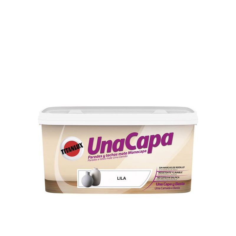 PINTURA PLAST MATE 4 LT LILA INT. MONO UNA CAPA TITANLUX