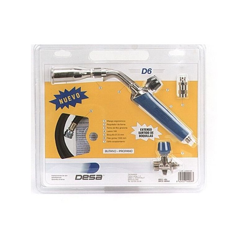 SOLDADOR A GAS BUT/PRO MANGUERA CON FLEXO D6-C DESA