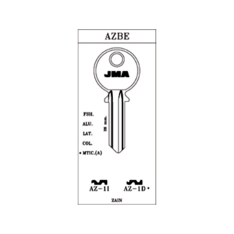 LLAVE CILINDRO EN BRUTO JMA ALU RO FAC-11D ROJO