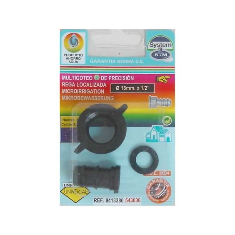 TERMINAL RIEGO 16X1/2&quot; GOTEO S&amp;M PP HEMBRA 543036