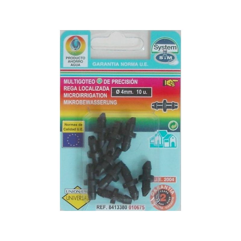 CONECTOR RIEGO S&amp;M GOTEO S&amp;M PP M/TUB 010675 10 PZ