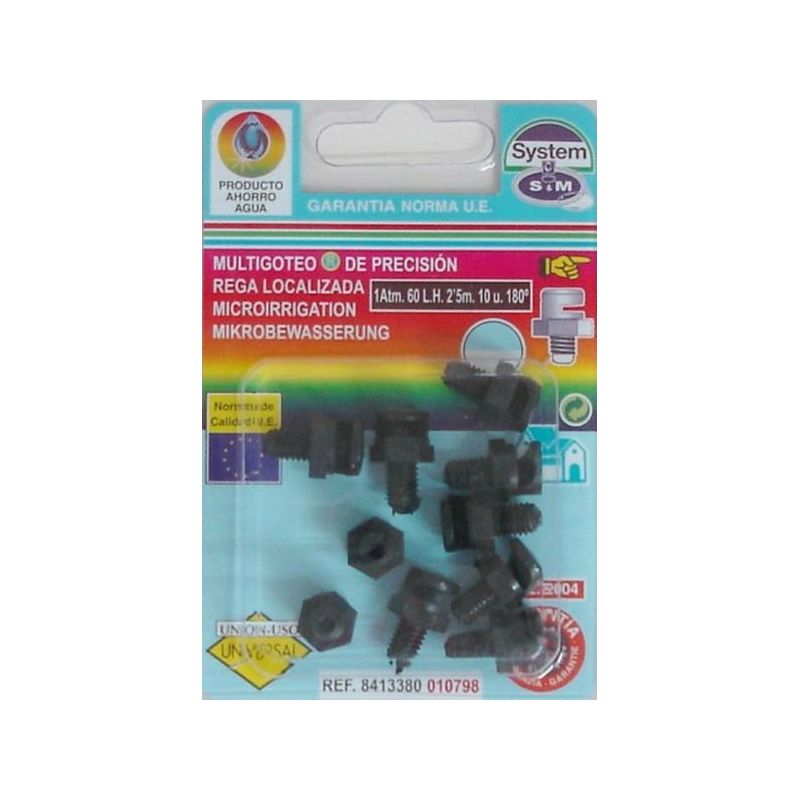 DIFUSOR RIEGO GOTEO 60LT/H 180§ 1 ATMOSFERA S&amp;M 10 PZ