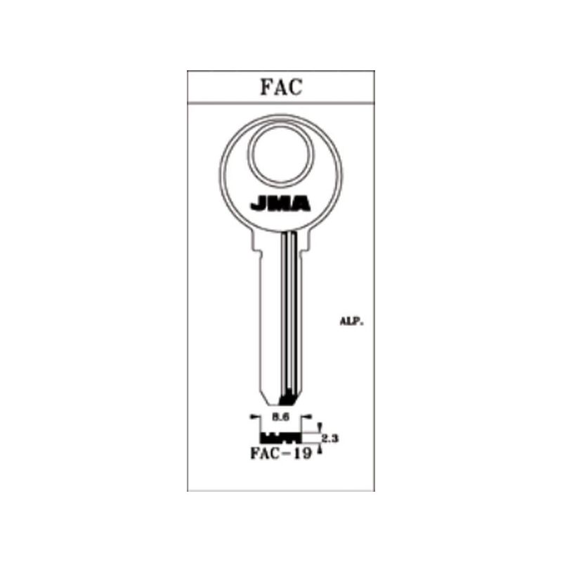 LLAVE PUNTOS EN BRUTO JMA ALPACA FAC-19