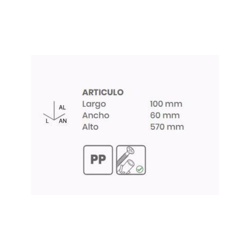 TOALLERO BAÑO BARRA 58CM BL OLYMPIA TATAY