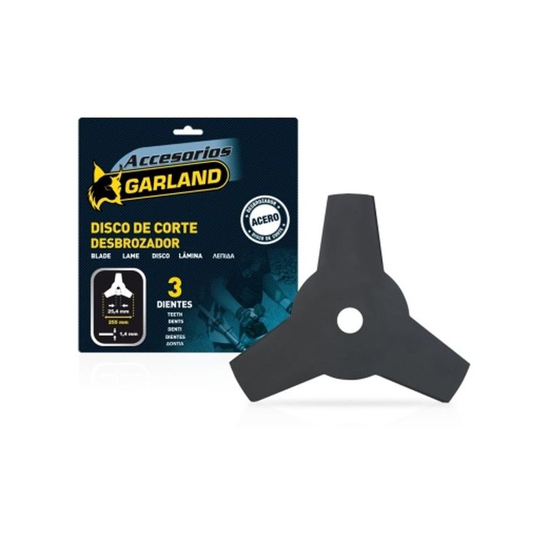 DISCO DESBROZADOR 255 MM 3 DIENTES GARLAND 7100255143