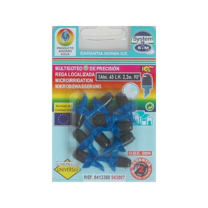 DIFUSOR RIEGO S&amp;M GOTEO S&amp;M PP MICRO 543807 10 PZ