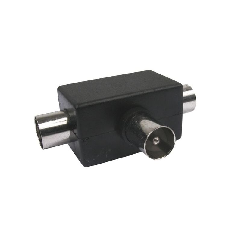DISTRIBUIDOR ANTENA COAXIAL 2 HEMBRAS 1 MACHO TRI AXIL