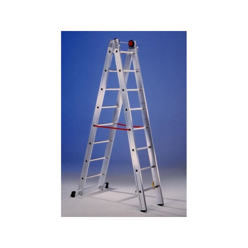 ESCALERA IND TRANSF 3,50/6,00MT 12 PELDAÑOS DB.C/BASE ALU SV