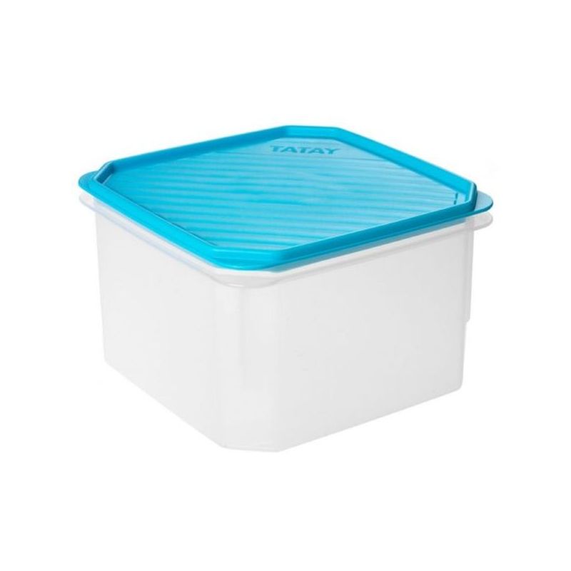 HERMETICO ALIMEN. CUADRADO 2,9LT AZ PL TATAY