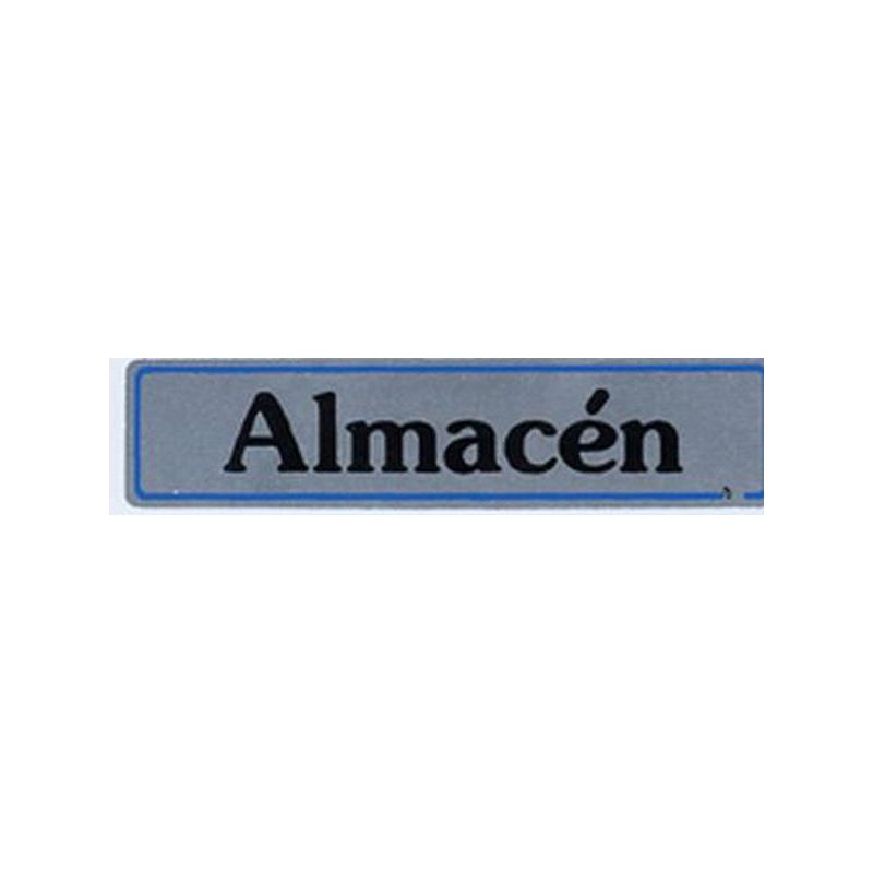 PLACA SEÑAL ADH 175X040MM ALMACEN ALU PLA SUPERL.