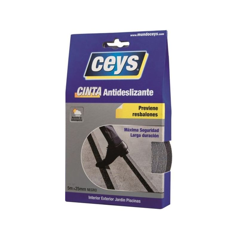 ANTIDESLIZANTE BAÑERA TIRAS 2,5CMX25MM 8PZ BL CEYS 8 PZ