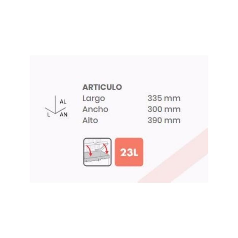 CUBO BAS. C/PEDAL 22LT PL AZ MILLENIUM TATAY