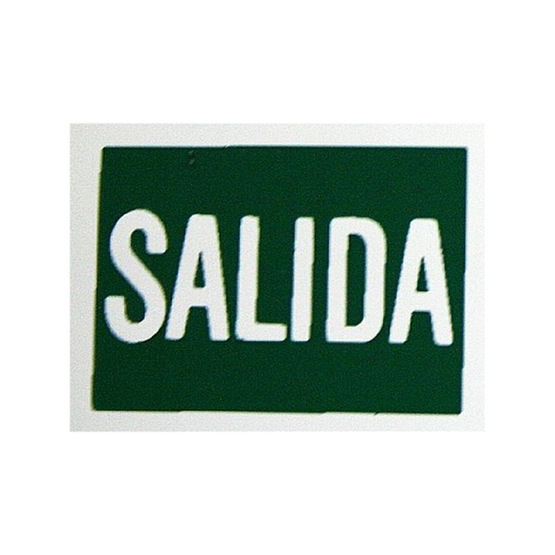 PLACA SEÑAL ADH 297X210MM SALIDA POLIEST LUM SUPERL.