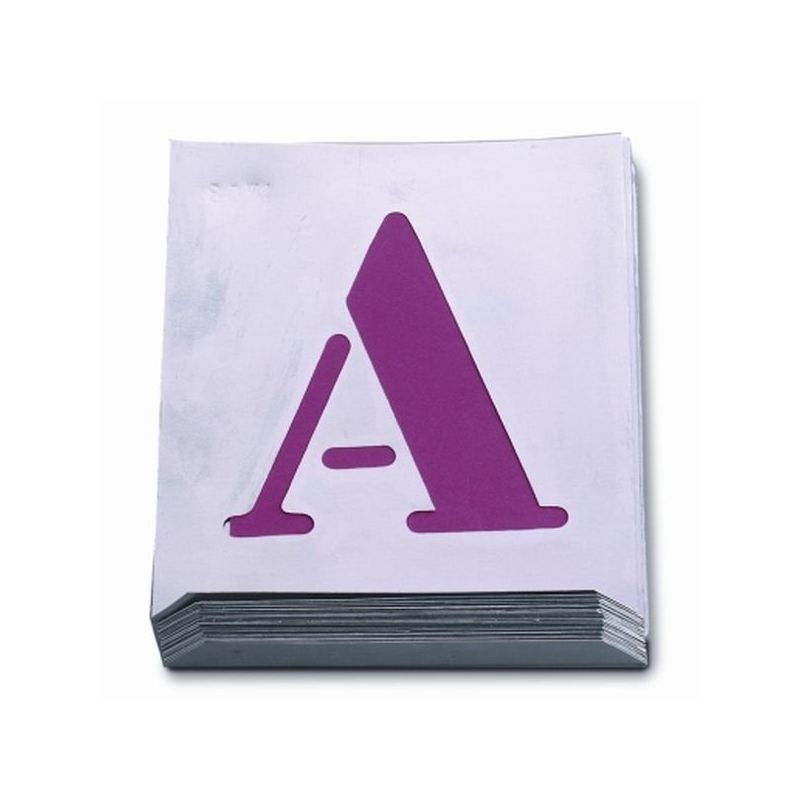 ABECEDARIO PINTAR 060 MM CHAPA ALUMINIO NUSAC