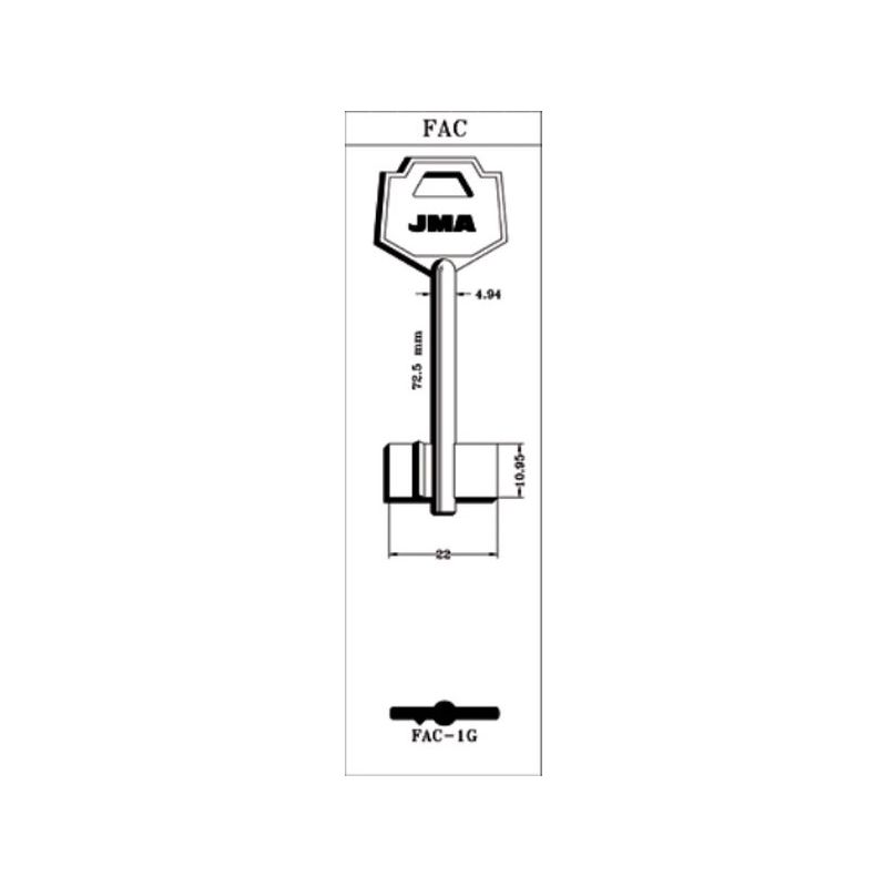 LLAVE DE GORJA EN BRUTO JMA LAT FAC-1G