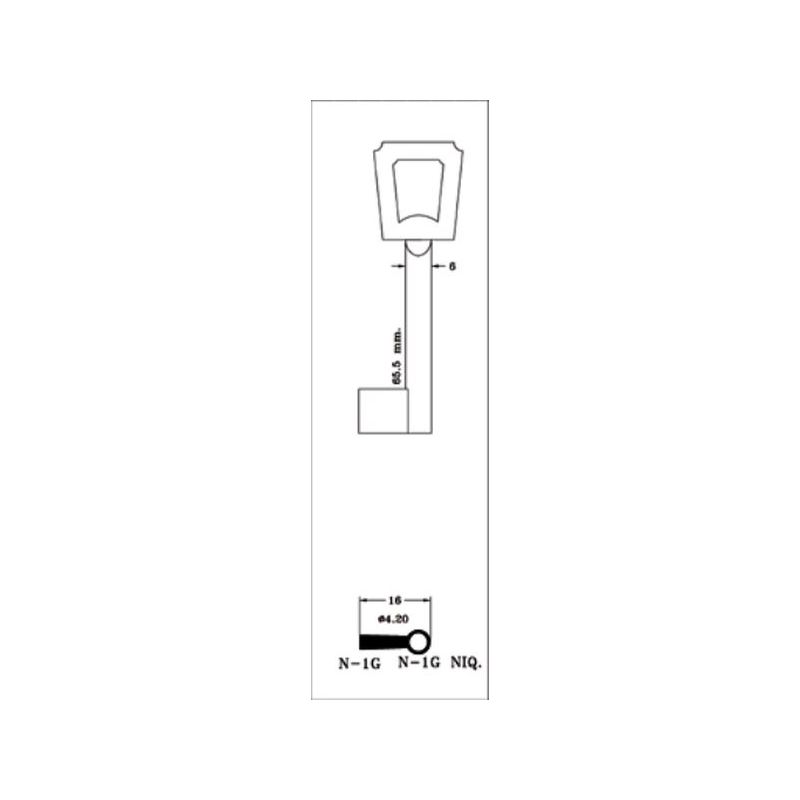 LLAVE ARMARIO EN BRUTO JMA LAT N-1G