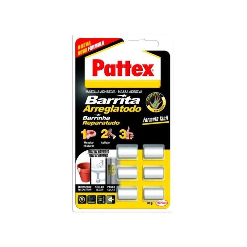MASILLA ADH ARREGLATODO 30 GR DOSIS CORTADA PATTEX