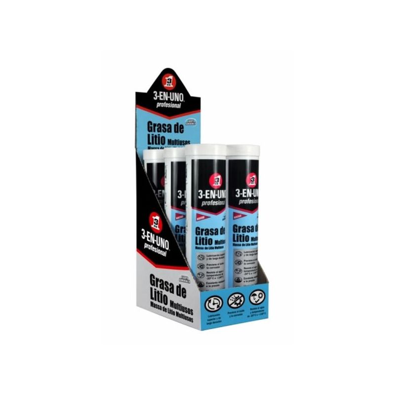 GRASA LUBRICANTE LITIO MULTIUSO 3-EN-UNO 400 GR