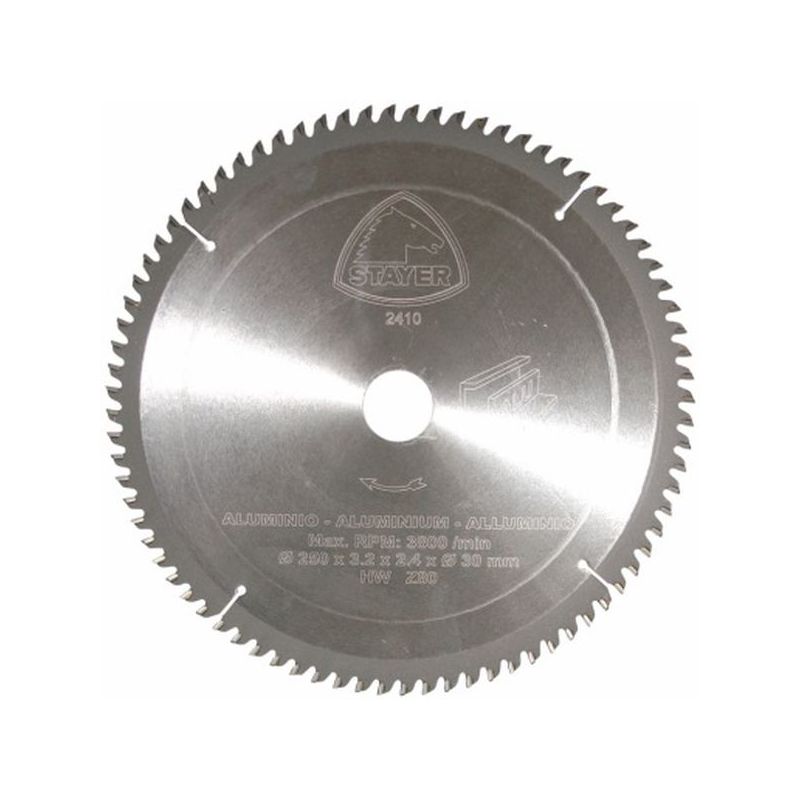 DISCO CORTE ALUMINIO 80 DIENTES 250x3,2x30 MM WIDIA STAYER