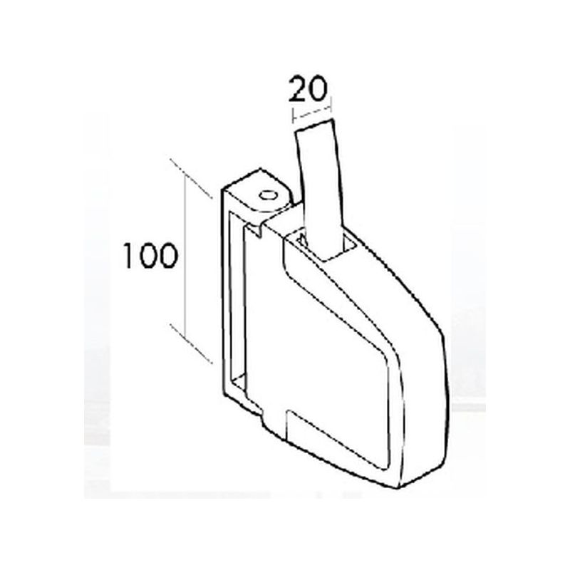 RECOGEDOR PERS 22MM SOBREP PL BL/PIN GAVIOTA