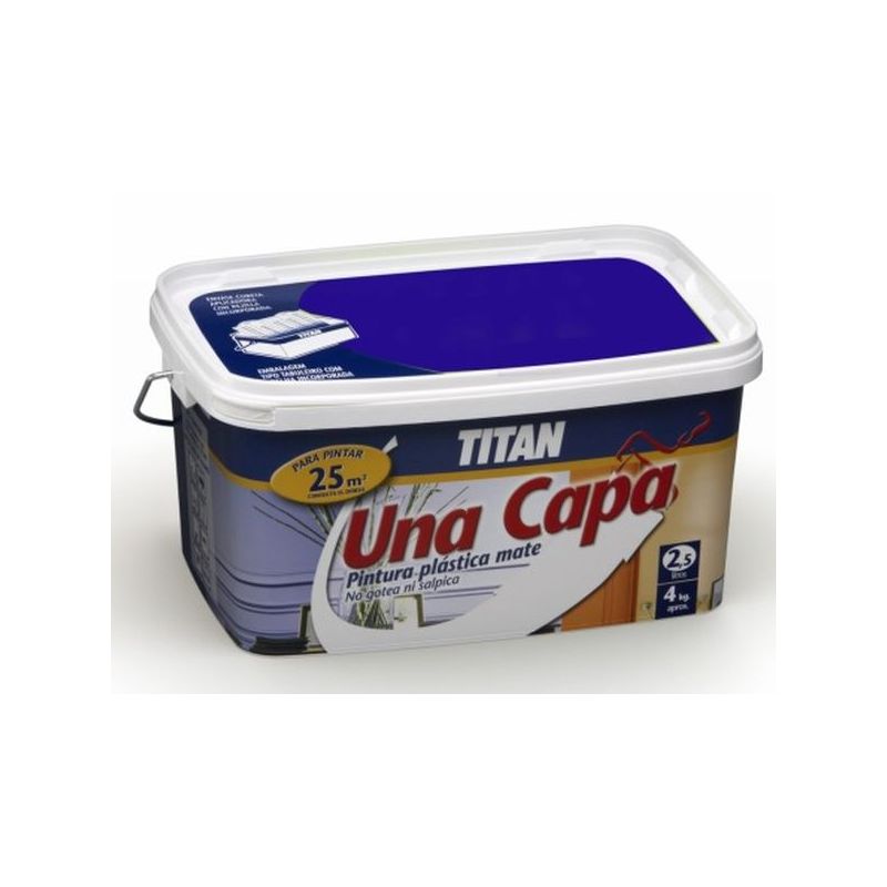PINTURA PLAST MATE 2,5 LT VER/CLO INT. MONO UNA CAPA TITAN