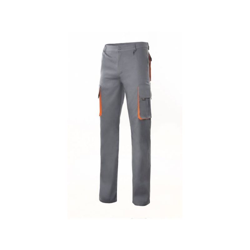 PANTALON TRABAJO T50 CON PINZA TERGAL GR/NAR MLTIBOL VELILLA