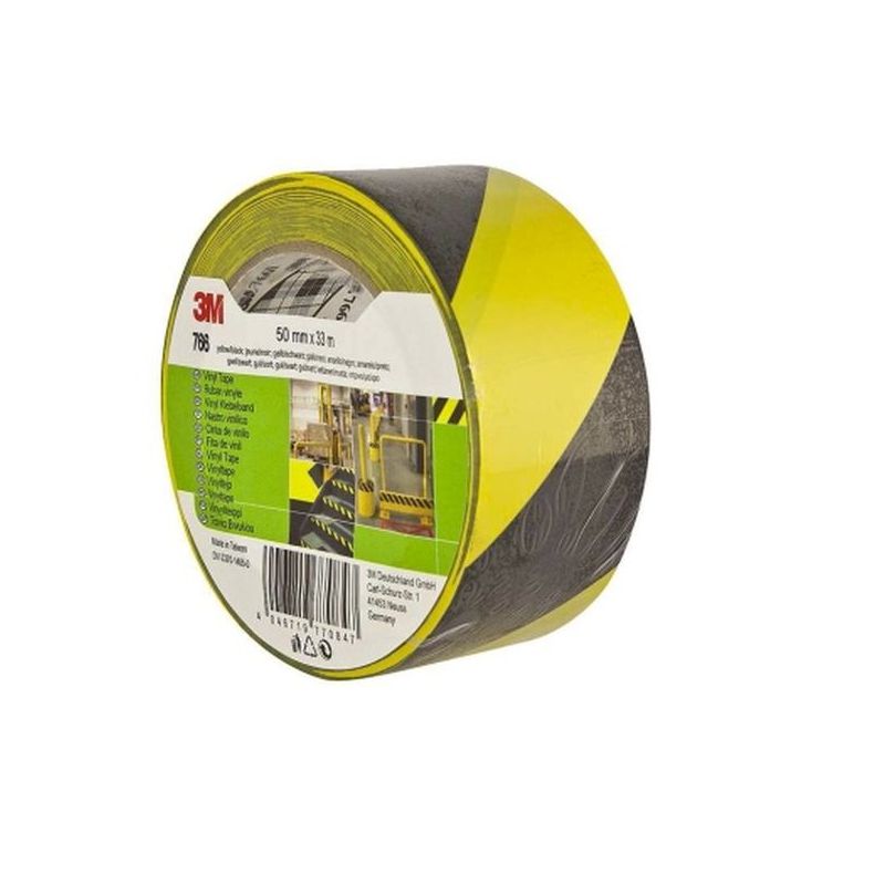 CINTA ADH 50MMx 33MT SEÑALIZACION VINILO NE/AM 764 3M