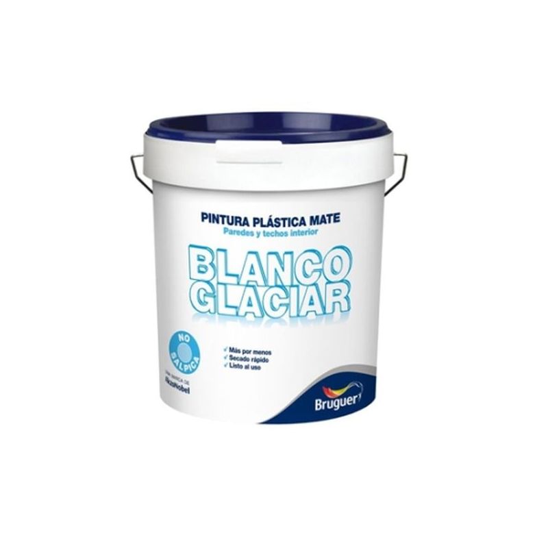 PINTURA PLAST MATE 15 LT BL INT. GLACIAR BRUGUER