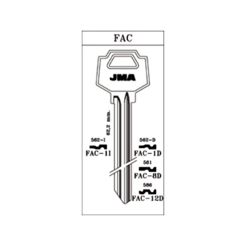 LLAVE CILINDRO EN BRUTO JMA AC FAC-12D