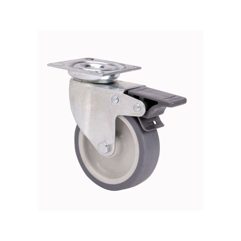 RUEDA GIR C/F 080MM TW0239 PL. 060KG GOMA GR ALEX
