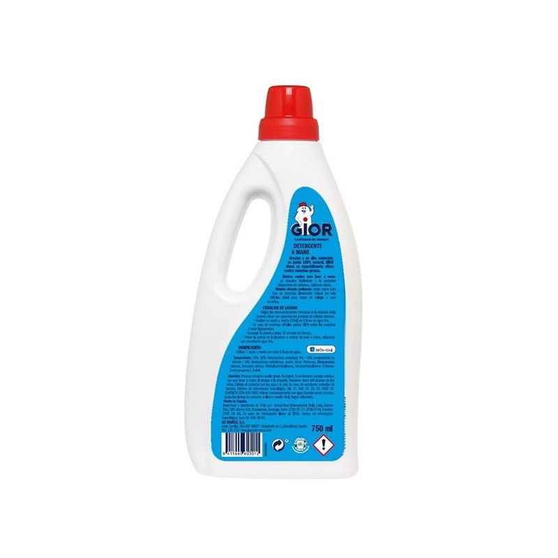 DETERGENTE LIMP LIQ LAVADO A MANO GIOR 0,75 LT