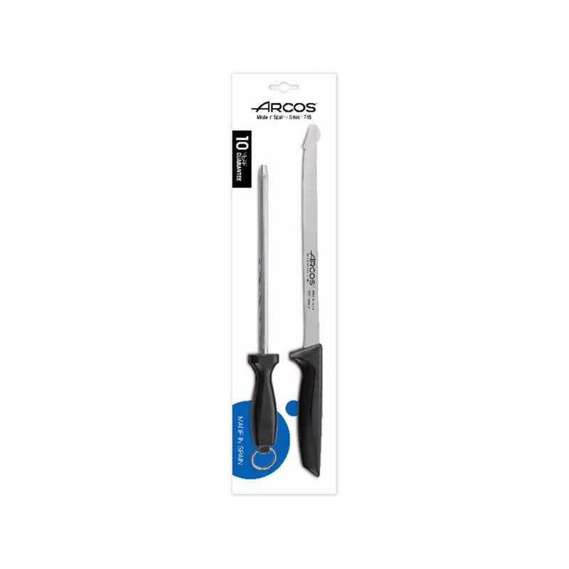CUCHILLO JAMONERO CON CHAIRA 240MM NIZA ARCOS 136700