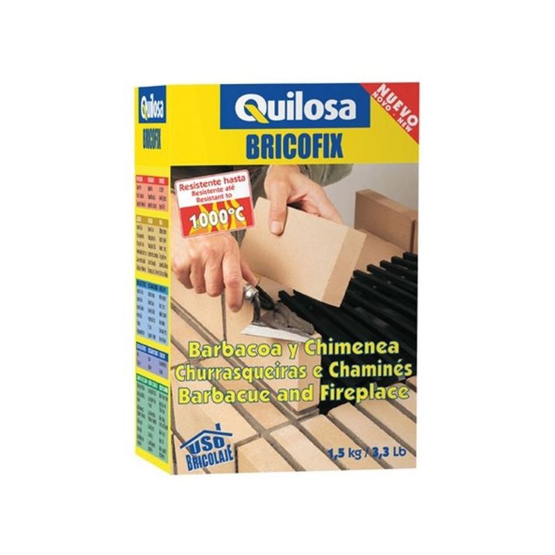 MORTERO REST. REFRACTARIO 1,5 KG BARBACOA BRICOFIX QUILOSA