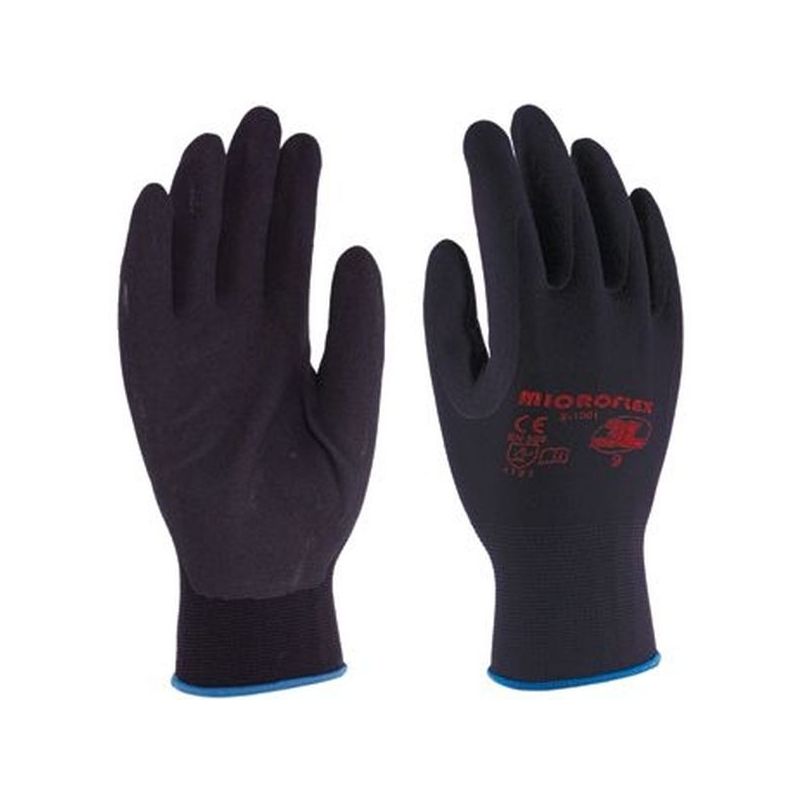 GUANTE MECANICO M08 MOJADO MICROFLEX NITR. GR/NEG 3L
