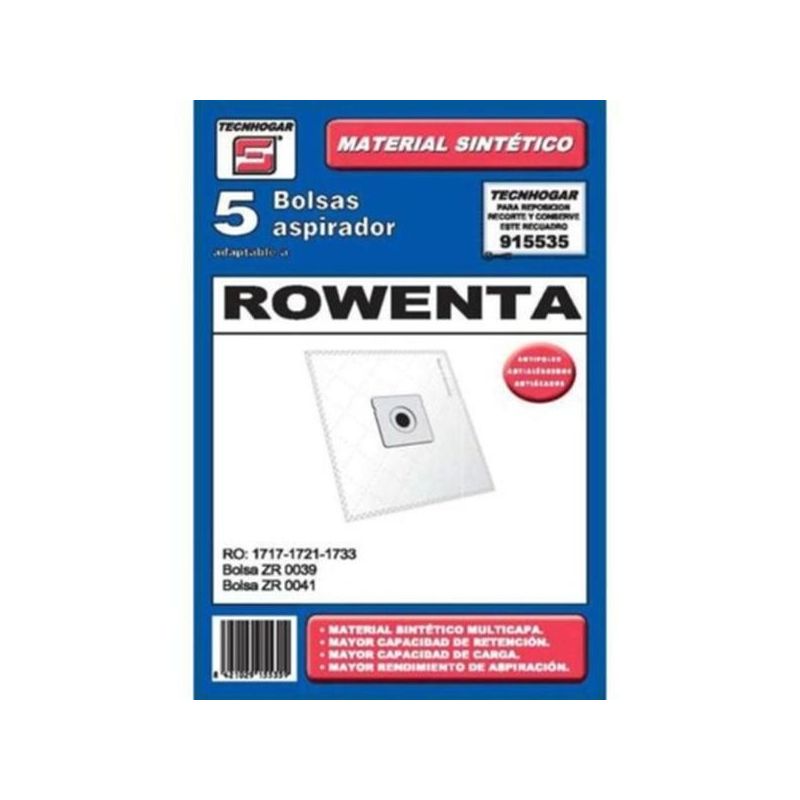 BOLSA ASP THOGAR PAPEL ROWENTA 915535 5 PZ