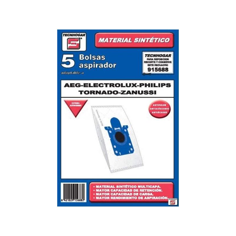 BOLSA ASPIRADOR PAPEL AEG-ELECT-PHILIPS 915688 THOGAR 5 PZ R