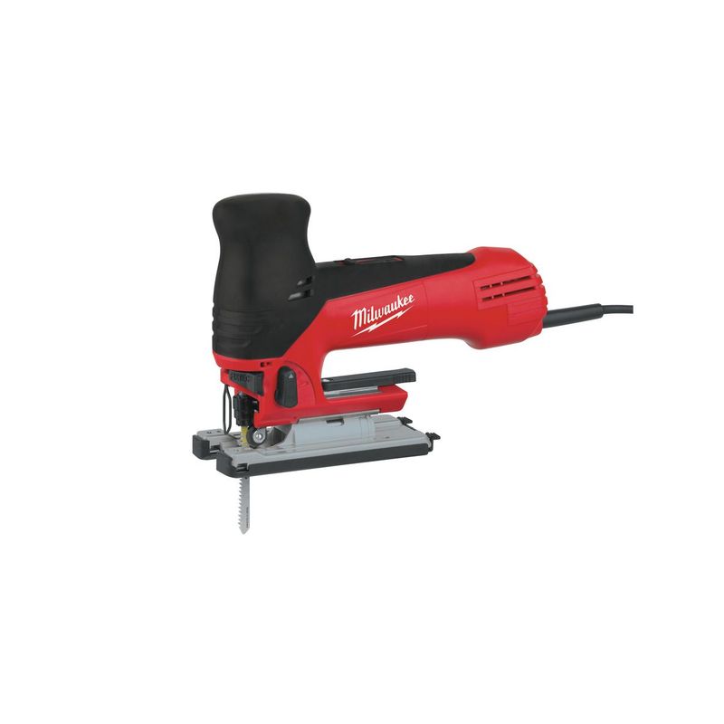 JS120X Sierra de calar de puño abierto de 710W, capacidad máxima en madera 120mm, carrera 26mm, 500-2800cpm. Se suministra en kitbox